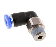 4mm & R1/8'' Elbow Swivel Joint Push-In-Male Threads Nickel-Plated Brass/PBT NBR Rotatable