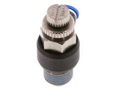 Flow Control Silencer Meter-Out Elbow 4 mm - R1/4'' Brass/PA 66