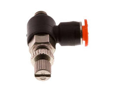 Flow Control Silencer Meter-In Elbow 4 mm - M5 Brass/PBT