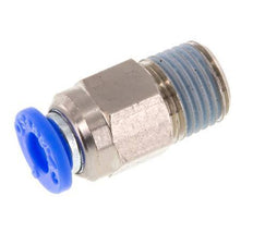 Push-In Fitting 6mm & R1/4'' Male Auto Shut-Off Brass/PBT 0-10bar (0-145psi) [2 Pieces]