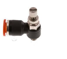 Flow Control Silencer Meter-In Elbow 6 mm - M5 Brass/PA 66