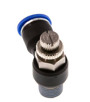 Flow Control Silencer Meter-Out Elbow 10 mm - R1/4'' Brass/PA 66