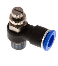 Flow Control Silencer Meter-Out Elbow 10 mm - R1/4'' Brass/PA 66