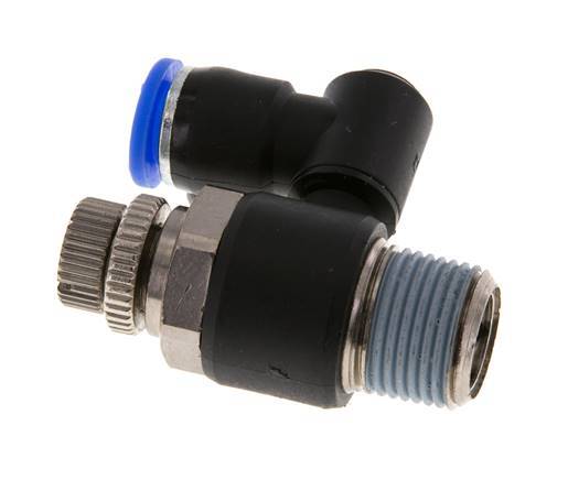 Flow Control Silencer Meter-Out Rotatable 8 mm - R3/8'' Brass/PA 66