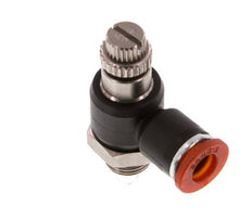 Flow Control Silencer Meter-In Elbow 6 mm - G1/8'' Brass/PA 66