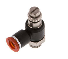 Flow Control Silencer Meter-In Elbow 6 mm - G1/8'' Brass/PA 66