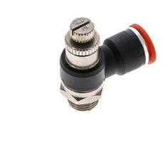 Flow Control Silencer Meter-In Elbow 10 mm - G1/4'' Brass/PA 66