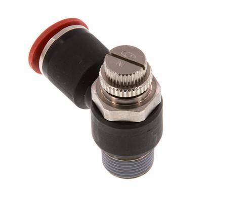Flow Control Silencer Meter-In Elbow 12 mm - R3/8'' Brass/PA 66