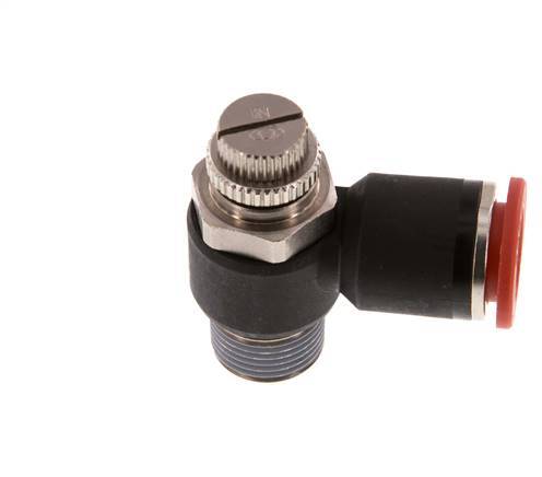 Flow Control Silencer Meter-In Elbow 12 mm - R3/8'' Brass/PA 66