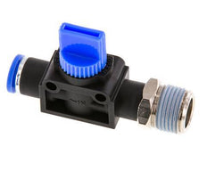 3/2-Way Shut-Off Hand Valve 8 mm - R3/8'' Plastic/Brass Tube-side venting