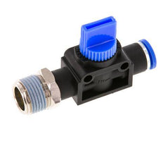3/2-Way Shut-Off Hand Valve 8 mm - R3/8'' Plastic/Brass Tube-side venting