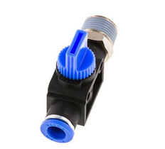 3/2-Way Shut-Off Hand Valve 8 mm - R3/8'' Plastic/Brass Tube-side venting
