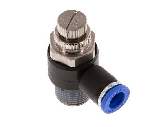 Flow Control Silencer Meter-Out Elbow 8 mm - R3/8'' Brass/PA 66