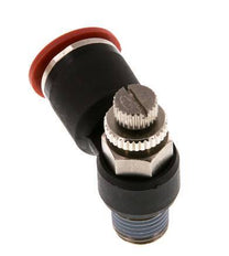 Flow Control Silencer Meter-In Elbow 12 mm - R1/4'' Brass/PA 66