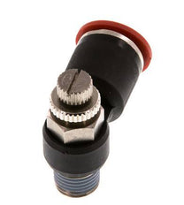 Flow Control Silencer Meter-In Elbow 12 mm - R1/4'' Brass/PA 66