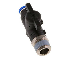 2-Way Straight Ball Valve 8 mm - R3/8'' Plastic/Brass
