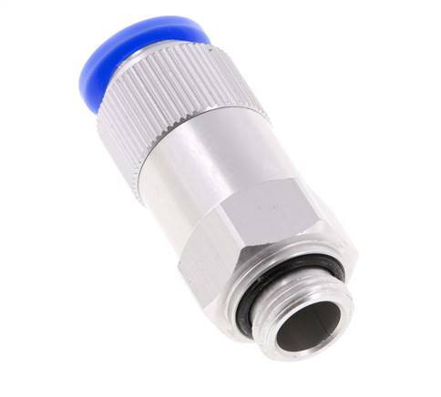 Push-In Check Valve 12mm & G3/8'' Male Aluminum 0.2-10bar (3-145psi) Hose-Thread