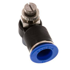 Flow Control Silencer Meter-Out Elbow 12 mm - R1/4'' Brass/PA 66