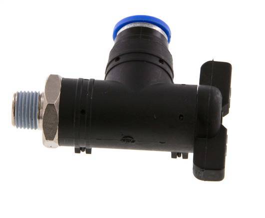 2-Way Elbow Ball Valve 8 mm - R1/8'' Plastic/Brass