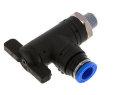 2-Way Elbow Ball Valve 8 mm - R1/8'' Plastic/Brass