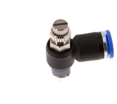 Flow Control Silencer Meter-Out Elbow 8 mm - R1/8'' Brass/PA 66