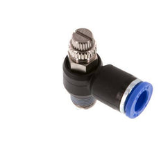 Flow Control Silencer Meter-Out Elbow 8 mm - R1/8'' Brass/PA 66