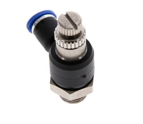 Flow Control Silencer Meter-Out Elbow 4 mm - G1/8'' Brass/PA 66