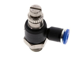 Flow Control Silencer Meter-Out Elbow 4 mm - G1/8'' Brass/PA 66