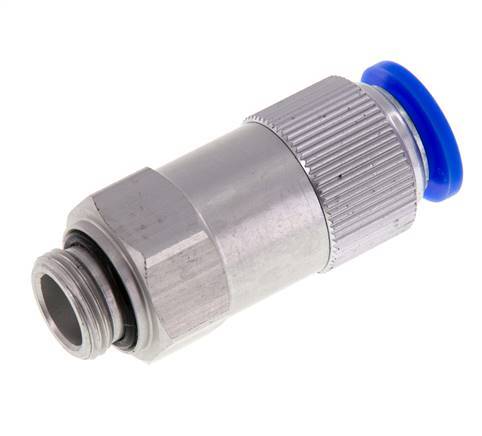 Push-In Check Valve 12mm & G3/8'' Male Aluminum 0.2-10bar (3-145psi) Thread-Hose