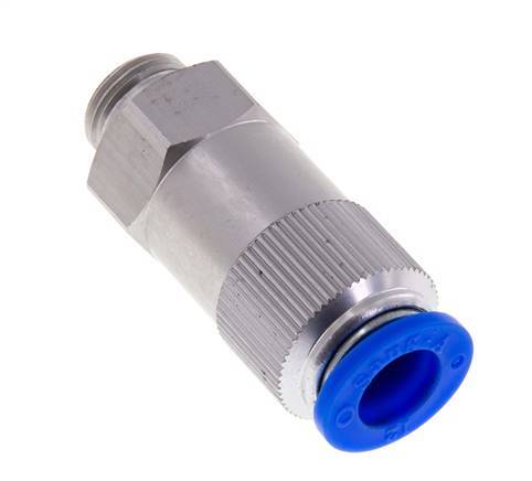 Push-In Check Valve 12mm & G3/8'' Male Aluminum 0.2-10bar (3-145psi) Thread-Hose