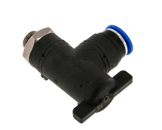 2-Way Elbow Ball Valve 12 mm - G1/4'' Plastic/Brass