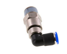 10mm & R1/2'' Elbow Quick Swivel Joint Push-In-Male Threads Nickel-Plated Brass/PBT NBR Rotatable
