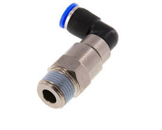 10mm & R1/2'' Elbow Quick Swivel Joint Push-In-Male Threads Nickel-Plated Brass/PBT NBR Rotatable