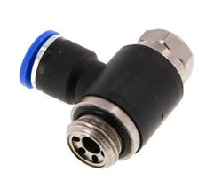 Flow Control Silencer Meter-Out Elbow 10 mm - G3/8'' Brass/PA 66 Slotted Screw