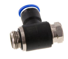 Flow Control Silencer Meter-Out Elbow 10 mm - G3/8'' Brass/PA 66 Slotted Screw