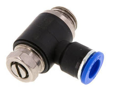 Flow Control Silencer Meter-Out Elbow 10 mm - G3/8'' Brass/PA 66 Slotted Screw