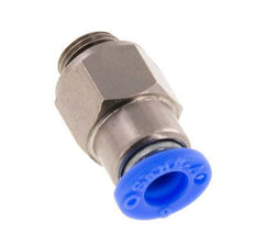 Push-In Fitting 6mm & G1/8'' Male Auto Shut-Off Brass/PBT 0-10bar (0-145psi) [2 Pieces]