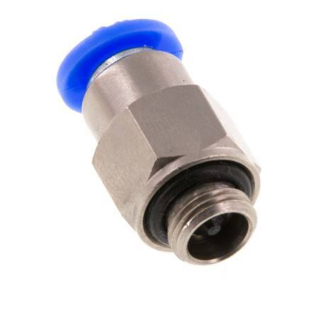 Push-In Fitting 6mm & G1/8'' Male Auto Shut-Off Brass/PBT 0-10bar (0-145psi) [2 Pieces]
