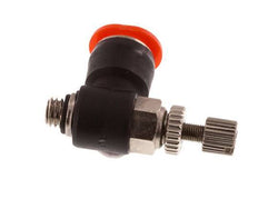 Flow Control Silencer Meter-In Elbow 6 mm - M5 Brass/PBT