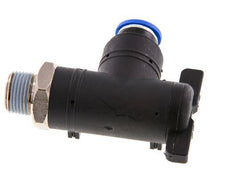 2-Way Elbow Ball Valve 10 mm - R3/8'' Plastic/Brass