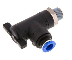 2-Way Elbow Ball Valve 10 mm - R3/8'' Plastic/Brass