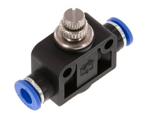 Flow Control Silencer Straight 6 mm Brass/PA 66