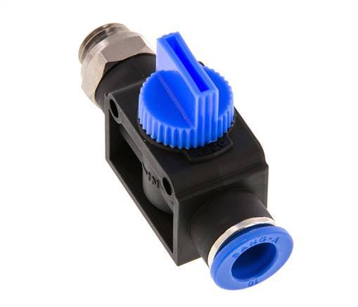 3/2-Way Shut-Off Hand Valve 10 mm - G1/4'' Plastic/Brass Thread-side venting