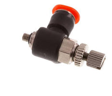 Flow Control Silencer Meter-In Elbow 4 mm - M3 Brass/PBT