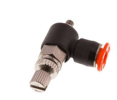 Flow Control Silencer Meter-In Elbow 4 mm - M3 Brass/PBT
