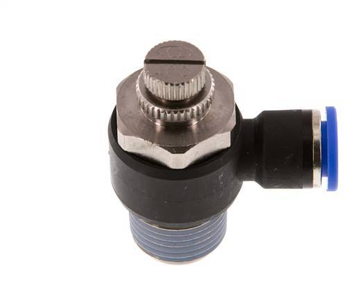 Flow Control Silencer Meter-Out Elbow 10 mm - R1/2'' Brass/PA 66