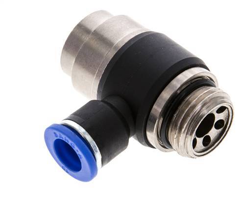 Flow Control Silencer Meter-Out Elbow 10 mm - G1/2'' Brass/PA 66 Slotted Screw