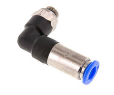 Push-In Fitting 8mm & G1/8'' Male Auto Shut-Off Elbow Brass/PBT 0-10bar (0-145psi)