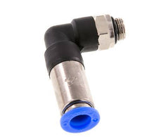 Push-In Fitting 8mm & G1/8'' Male Auto Shut-Off Elbow Brass/PBT 0-10bar (0-145psi)