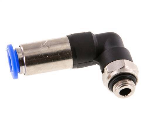 Push-In Fitting 8mm & G1/8'' Male Auto Shut-Off Elbow Brass/PBT 0-10bar (0-145psi)